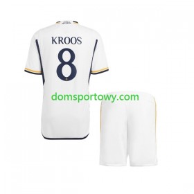 Koszulka Real Madryt Kroos 8 Dziecięcy Domowe Koszulki Piłkarskie 2023-2024 Krótki Rękaw